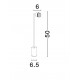 Sandy Black Aluminium & Glass LED 3Watt 100-240Volt 133Lm 3000K IP65 Beam Angle 45° D:6.5 W:6 H:50cm 