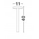 Sandy Black Aluminium & Polycarbonate LED 5Watt 100-240 Volt 402Lm 3000K IP65 Beam Angle 101° D: 11 H: 40cm 