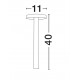 Corten Aluminium & Polycarbonate LED 5Watt 100-240 Volt 424Lm 3000K IP65 Beam Angle 101° D: 11 H: 40cm 