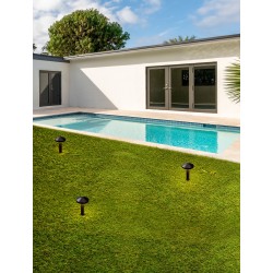 Sandy Black Aluminium & Polycarbonate LED 5Watt 100-240Volt 424Lm 3000K IP65 Beam Angle 101° D: 11 H: 20cm 