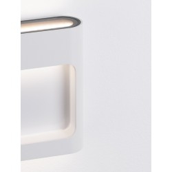 Sandy White Aluminium Glass Diffuser LED 9 Watt 220-240 Volt 562Lm 3000K IP54 L: 12.5 W: 4 H: 13.5 cm 