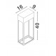 Corten Aluminium & Stainless Steel LED 20Watt 220-240Volt 1545Lm 3000K IP65 L: 16 W: 9 H: 40 cm 