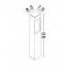 Corten Aluminium LED 7Watt 220-240Volt 235Lm 3000K IP65 L: 8.5 W: 7.5 H: 60 cm 
