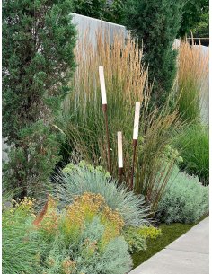 Corten Aluminium LED 4Watt 220-240Volt 195Lm 3000K IP65 Included plastic spike D: 10 W: 2.5 H: 60 cm 