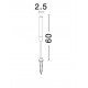 Corten Aluminium LED 4Watt 220-240Volt 195Lm 3000K IP65 Included plastic spike D: 10 W: 2.5 H: 60 cm 