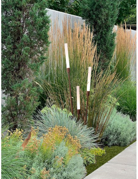 Corten Aluminium LED 4Watt 220-240Volt 195Lm 3000K IP65 Included plastic spike D: 10 W: 2.5 H: 100 cm 