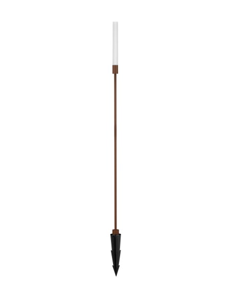 Corten Aluminium LED 4Watt 220-240Volt 195Lm 3000K IP65 Included plastic spike D: 10 W: 2.5 H: 100 cm 