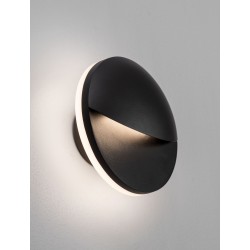 Sandy Black Aluminium & Glass LED 9 Watt 220-240 Volt 378Lm 3000K IP54 D: 15 L: 7.5 cm 