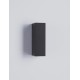 Sandy Black Aluminium & Glass LED 4 Watt 220-240 Volt 161Lm 3000K IP54 L: 8 W: 4.5 H: 16 cm 