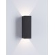 Sandy Black Aluminium & Glass LED 4 Watt 220-240 Volt 161Lm 3000K IP54 L: 8 W: 4.5 H: 16 cm 