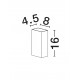 Sandy Coffee Aluminium & Glass LED 4 Watt 220-240 Volt 161Lm 3000K IP54 L: 8 W: 4.5 H: 16 cm 