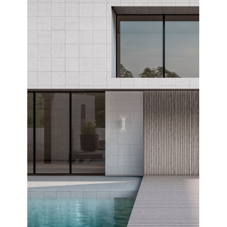 Sandy White Aluminium & Glass LED 4 Watt 220-240 Volt 161Lm 3000K IP54 L: 8 W: 4.5 H: 16 cm 