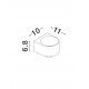 Sandy White Aluminium & Glass LED 11 Watt 220-240 Volt 950Lm 3000K IP54 W: 10 L: 11 H: 6.8 cm 