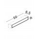 Sandy Black Aluminium & Glass LED 21 Watt 220-240 Volt 974Lm 3000K IP65 L: 50 W: 6.5 H: 9 cm 