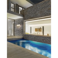 Sandy Black Aluminium & Polycarbonate LED 41 Watt 220-240 Volt 2768Lm 3000K IP65 L: 60 W: 15 H: 18 cm 
