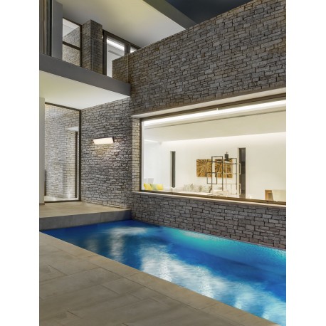 Sandy Black Aluminium & Polycarbonate LED 41 Watt 220-240 Volt 2768Lm 3000K IP65 L: 60 W: 15 H: 18 cm 