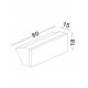 Sandy Black Aluminium & Polycarbonate LED 41 Watt 220-240 Volt 2768Lm 3000K IP65 L: 60 W: 15 H: 18 cm 