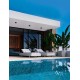 Sandy Black Aluminium & Glass LED 8 Watt 220-240 Volt 448Lm 3000K IP54 L: 8 W: 8 H: 6.5 cm 