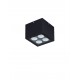 Sandy Black Aluminium & Glass LED 8 Watt 220-240 Volt 448Lm 3000K IP54 L: 8 W: 8 H: 6.5 cm 