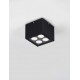 Sandy Black Aluminium & Glass LED 8 Watt 220-240 Volt 448Lm 3000K IP54 L: 8 W: 8 H: 6.5 cm 