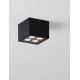 Sandy Black Aluminium & Glass LED 8 Watt 220-240 Volt 448Lm 3000K IP54 L: 8 W: 8 H: 6.5 cm 