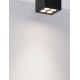 Sandy Black Aluminium & Glass LED 8 Watt 220-240 Volt 448Lm 3000K IP54 L: 8 W: 8 H: 6.5 cm 