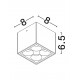 Sandy Black Aluminium & Glass LED 8 Watt 220-240 Volt 448Lm 3000K IP54 L: 8 W: 8 H: 6.5 cm 