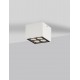 Sandy White Aluminium & Glass LED 8 Watt 220-240 Volt 448Lm 3000K IP54 L: 8 W: 8 H: 6.5 cm 