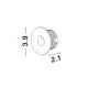 White Aluminium LED 1 Watt 60Lm 3000K 3 Volt 50Hz IP54 D: 3.7 W: 2.2 H: 3.7 cm Cut Out: 3.2 cm Cable Lenght 1.80m Connect it wit