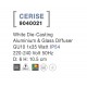 White Die-Casting Aluminium & Glass Diffuser LED GU10 1x7 Watt IP54 220-240 Volt Bulb Excluded D: 6 H: 10.5 cm 