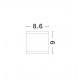 White Die-Casting Aluminium & Glass Diffuser LED GU10 1x7 Watt IP54 220-240 Volt Bulb Excluded L: 8.6 W: 8.6 H: 9 cm 