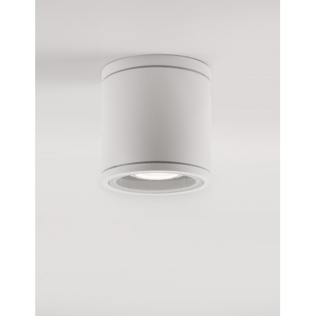 White Die-Casting Aluminium & Glass Diffuser LED GU10 1x7 Watt IP54 220-240 Volt Bulb Excluded D: 9 H: 9 cm 