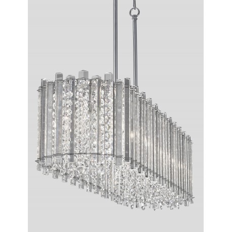 Pendant light Clear Crystal G9 *6 L86 W24 H146 