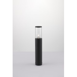 Dark Grey Aluminum & Clear Acrylic LED E27 1x12 Watt 220-240 Volt Bulb Excluded IP65 D: 9 H: 50 cm 