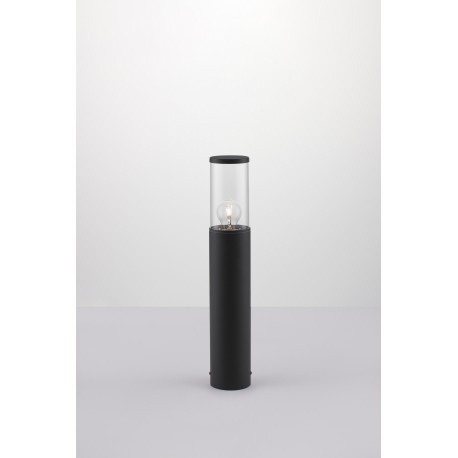 Dark Grey Aluminum & Clear Acrylic LED E27 1x12 Watt 220-240 Volt Bulb Excluded IP65 D: 9 H: 50 cm 
