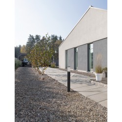 Dark Grey Aluminum & Clear Acrylic Diffuser LED E27 1x12 Watt 220-240 Volt Bulb Excluded IP65 D: 9 H: 80 cm 