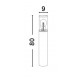 Dark Grey Aluminum & Clear Acrylic Diffuser LED E27 1x12 Watt 220-240 Volt Bulb Excluded IP65 D: 9 H: 80 cm 