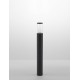 Dark Grey Aluminum & Clear Acrylic Diffuser LED E27 1x12 Watt 220-240 Volt Bulb Excluded IP65 D: 9 H: 80 cm 
