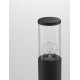 Dark Grey Aluminum & Clear Acrylic Diffuser LED E27 1x12 Watt 220-240 Volt Bulb Excluded IP65 D: 9 H: 80 cm 