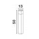 Dark Grey Aluminum & Clear Acrylic Diffuser LED E27 1x12 Watt 220-240 Volt Bulb Excluded IP65 L: 13 W: 13 H: 50 cm 
