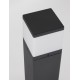 Dark Grey Aluminum & Clear Acrylic Diffuser LED E27 1x12 Watt 220-240 Volt Bulb Excluded IP65 L: 13 W: 13 H: 50 cm 