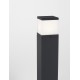 Dark Grey Aluminum & Clear Acrylic Diffuser LED E27 1x12 Watt 220-240 Volt Bulb Excluded IP65 L: 13 W: 13 H: 80 cm 