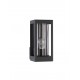 Dark Grey Aluminum & Clear Glass LED E27 1x12 Watt 220-240 Volt Bulb Excluded IP54 L: 11 W: 15 H: 24.5 cm 