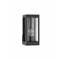 Dark Grey Aluminum & Clear Glass LED E27 1x12 Watt 220-240 Volt Bulb Excluded IP54 L: 11 W: 15 H: 24.5 cm 