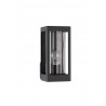 Dark Grey Aluminum & Clear Glass LED E27 1x12 Watt 220-240 Volt Bulb Excluded IP54 L: 11 W: 15 H: 24.5 cm