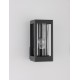 Dark Grey Aluminum & Clear Glass LED E27 1x12 Watt 220-240 Volt Bulb Excluded IP54 L: 11 W: 15 H: 24.5 cm 