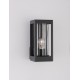 Dark Grey Aluminum & Clear Glass LED E27 1x12 Watt 220-240 Volt Bulb Excluded IP54 L: 11 W: 15 H: 24.5 cm 