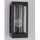 Dark Grey Aluminum & Clear Glass LED E27 1x12 Watt 220-240 Volt Bulb Excluded IP54 L: 11 W: 15 H: 24.5 cm 