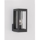 Dark Grey Aluminum & Clear Glass LED E27 1x12 Watt 220-240 Volt Bulb Excluded IP54 L: 11 W: 15 H: 24.5 cm 