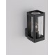 Dark Grey Aluminum & Clear Glass LED E27 1x12 Watt 220-240 Volt Bulb Excluded IP54 L: 11 W: 15 H: 24.5 cm 